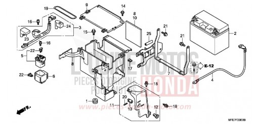 BATTERIE (VT750C2/C2F/C2B) VT750C28 de 2008